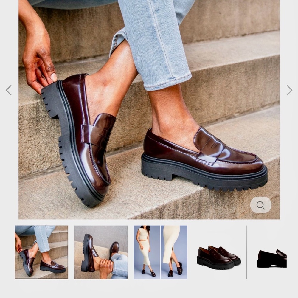 Thursday Boot Company Women’s Burgundy Penny Platform Loafer Size 9.5